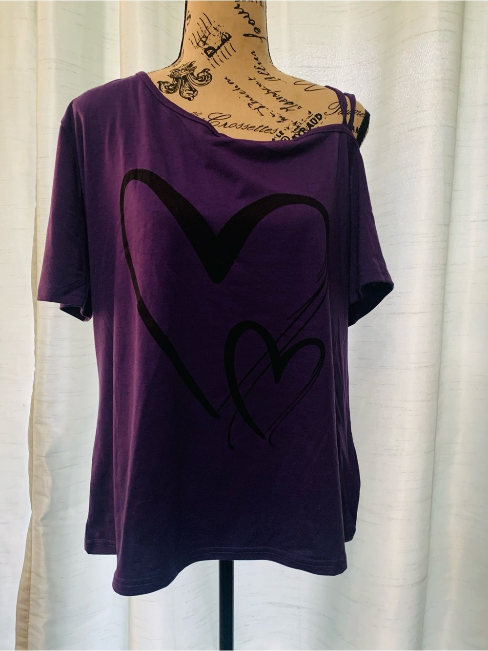Women's Purple Heart Graphic Off-Shoulder Tee